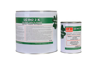 Çift Bileşenli Şeffaf Poliüretan Esaslı Likit Glass (Solvent Bazlı) 6 Kg. Set - 1